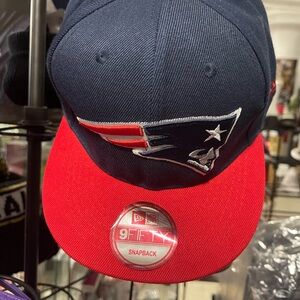New Era Navy and Red Patriots Cap